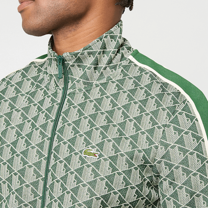 Lacoste Track-Jacke Paris aus Jacquard mit Reißverschluss grün 49339 3