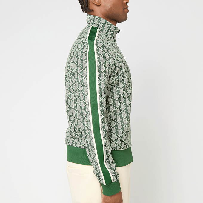 Lacoste Track-Jacke Paris aus Jacquard mit Reißverschluss grün 49339 5