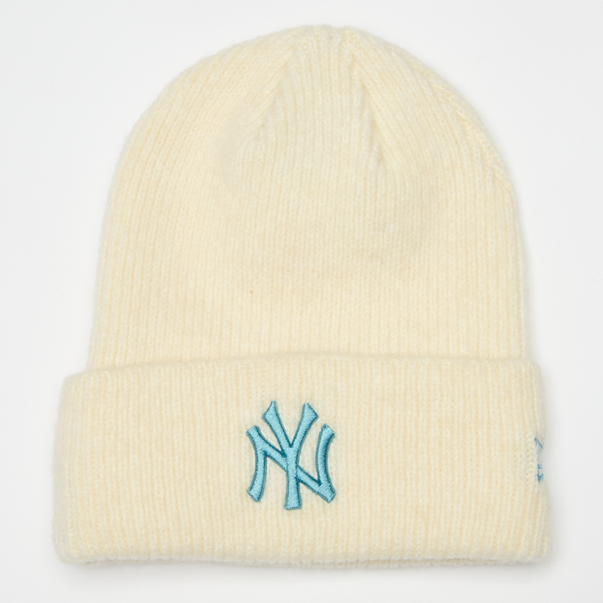 New Era Female Wide Cuff Beanie New York Yankees beż 49334 1
