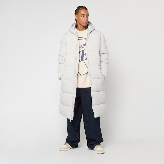 Urban Classics Mens Long Puffer Coat black grigio 49398 4