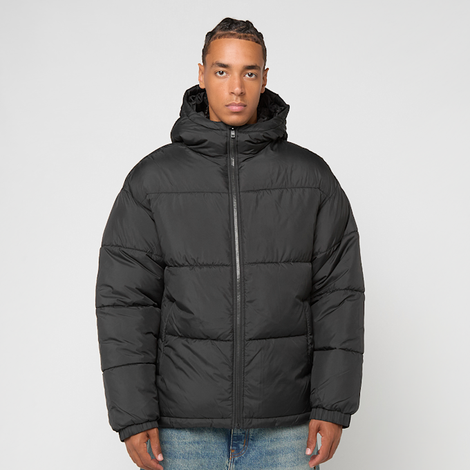 Urban Classics Shiny Puffer Jacket With Hood zwart 49400 1