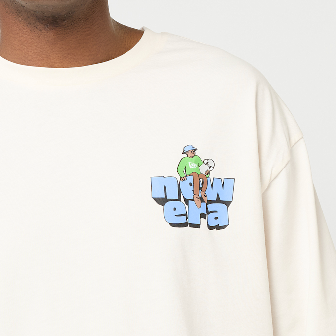 New Era Oversized Graphic Tee 1 beige 49737 3