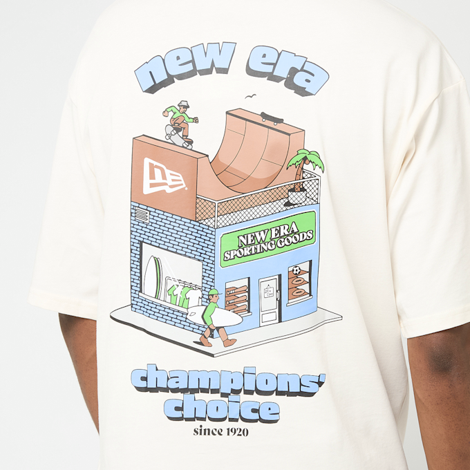 New Era Oversized Graphic Tee 1 beige 49737 5