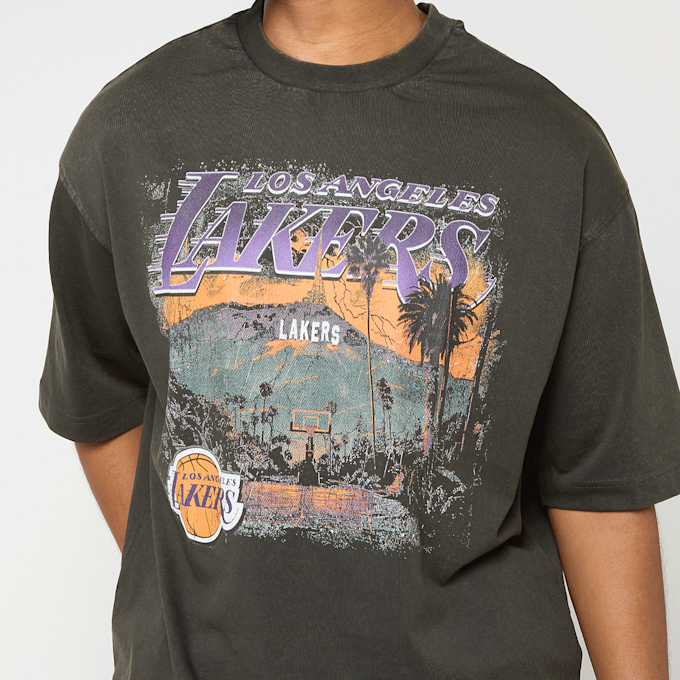New Era NBA Washed Graphic Tee Los Angeles Lakers grau 49738 3