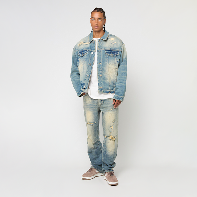Smoke Rise Heavy Whisker Effect Jacket blauw 49769 4