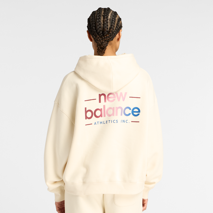 New Balance Reimagined Fleece Oversized Hoodie bege 49849 2