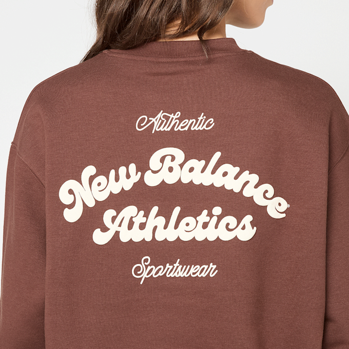 New Balance Linear Heritage Fleece Crew marrón 49850 3