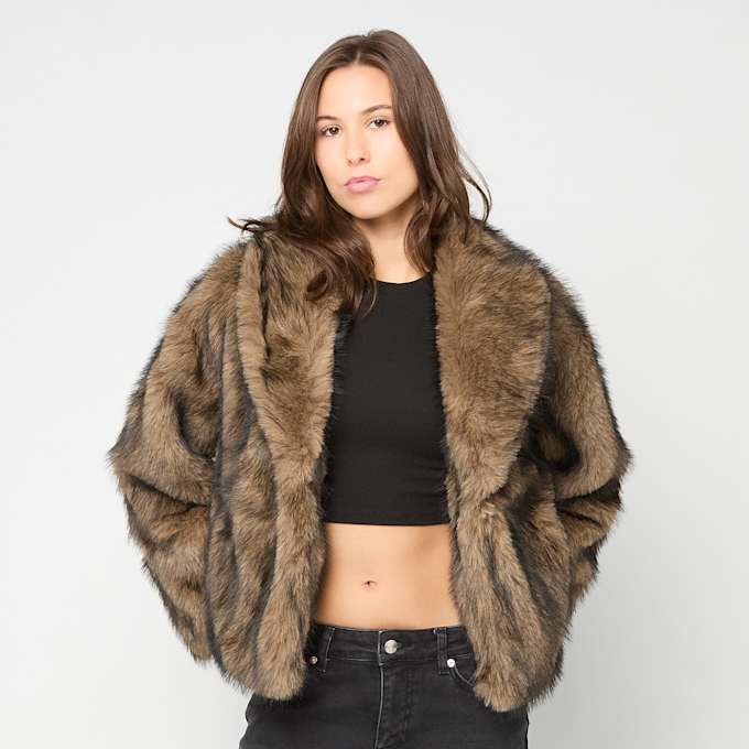 Urban Classics Short Faux Fur Jacket bruin 61392 1