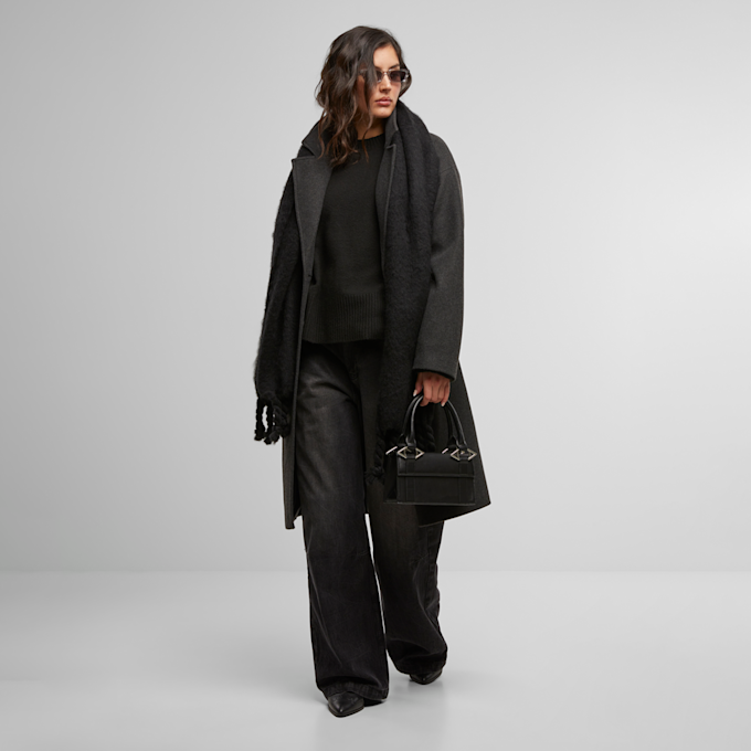 Urban Classics Ladies Oversized Long Coat schwarz 61397 3