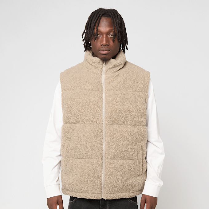 Urban Classics Basic Teddy Puffer Vest bež 61358 1