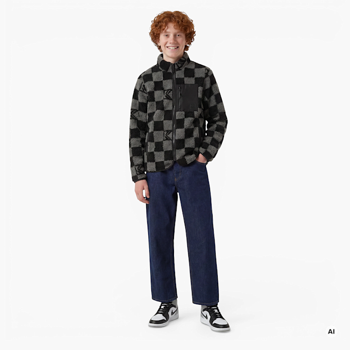 Karl Kani Og Teddy Zip Jacket Junior schwarz 61420 4