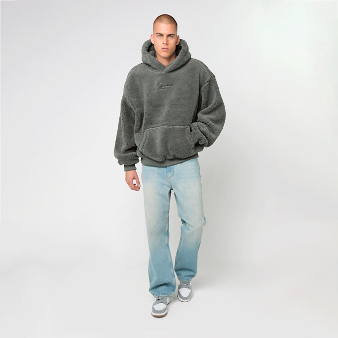 Karl Kani Signature Teddy Hoodie cinzento 61439 4