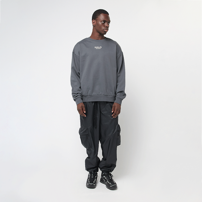 HALO Graphic Boxy Crew szary 85907 5