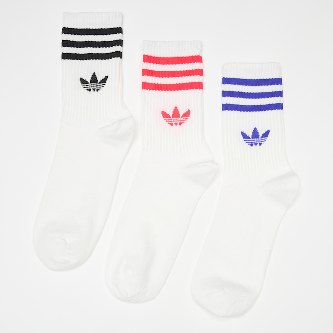 adidas Originals 3 PACK - 3S CREW S  white/lucid red/lucid blue blanco 84511 1