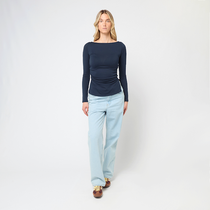 Decibel Gathered Longsleeve bleu 84607 4