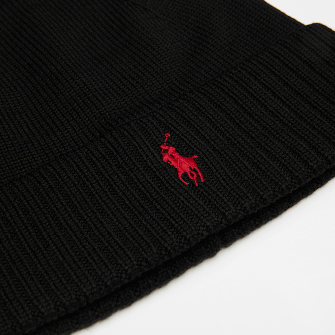 Polo Ralph Lauren Fold-Over Cold Weather Hat Nero 91552 3