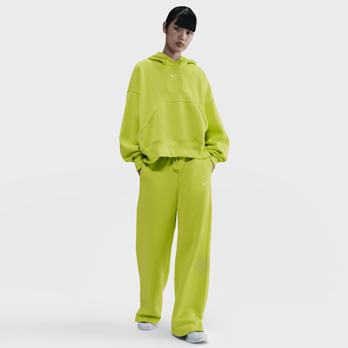 Nike   Sportswear Phoenix Fleece High-Waisted Wide-Leg Pants zelena 91683 3