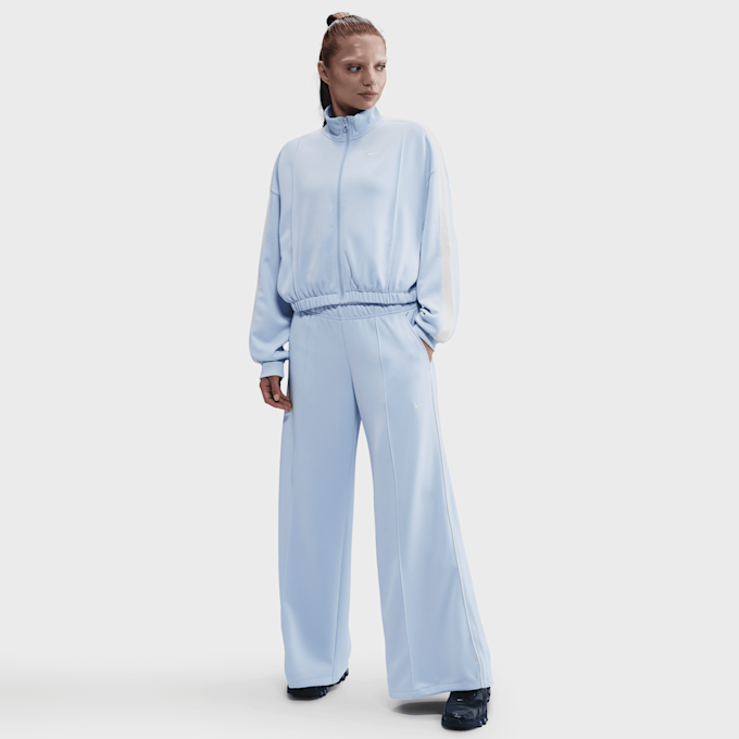 Nike   Sportswear Mid-Rise Wide-Leg Track Pants bleu 91689 5