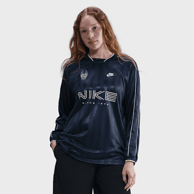 Nike   Sportswear Long-Sleeve Jersey Top bleu 91786 1