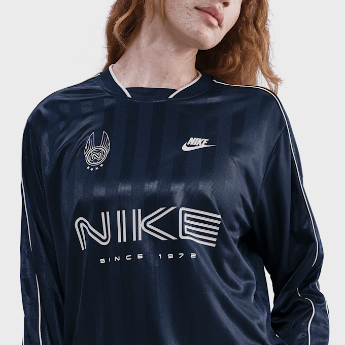 Nike   Sportswear Long-Sleeve Jersey Top bleu 91786 3