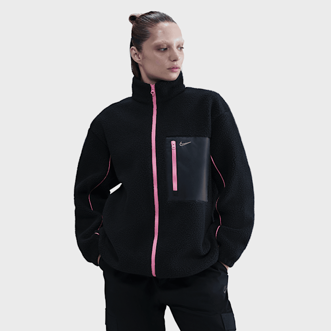 Nike   Sportswear Full-Zip High-Pile Fleece Jacket czarny 91793 1