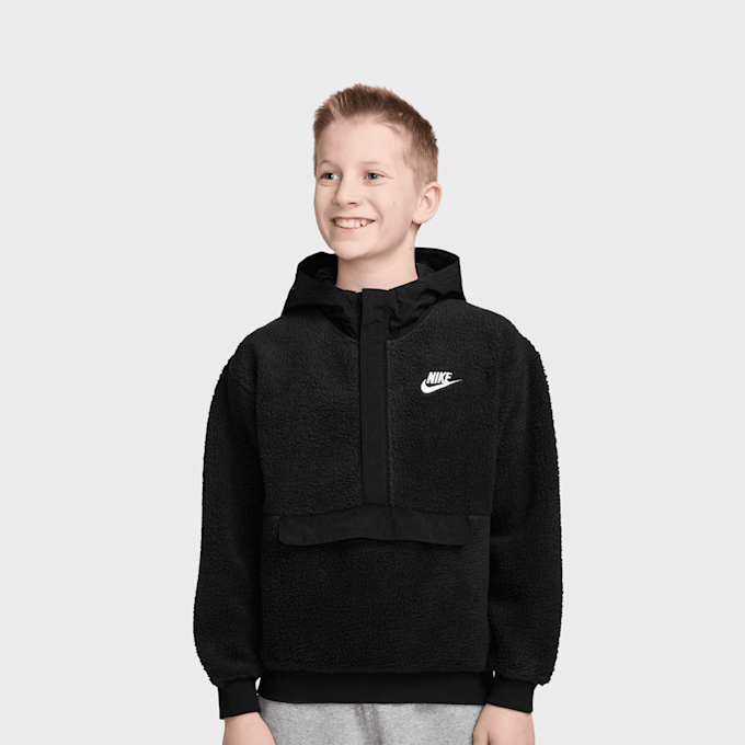 Nike   Sportswear Club Fleece Loose 1/4-Zip Hoodie noir 91803 1