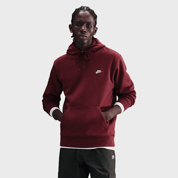 Nike   Club Fleece Hoodie rosso 91847 1