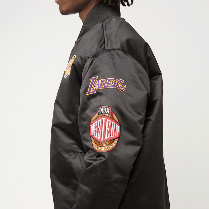 Mitchell & Ness Black Out Satin Jacket Los Angeles Lakers nero 92293 5