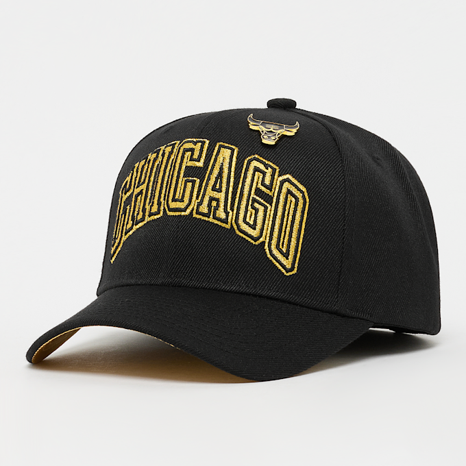 Mitchell & Ness Pinned Gold Pro Snapback NBA Chicago Bulls schwarz 92335 1