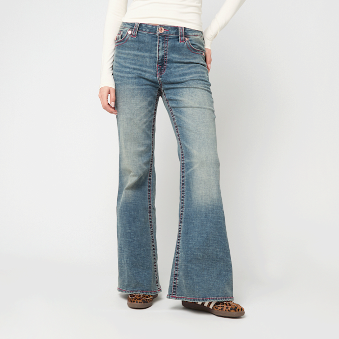 True Religion Katrina High Rise Flare Flap Big T niebieski 92540 1
