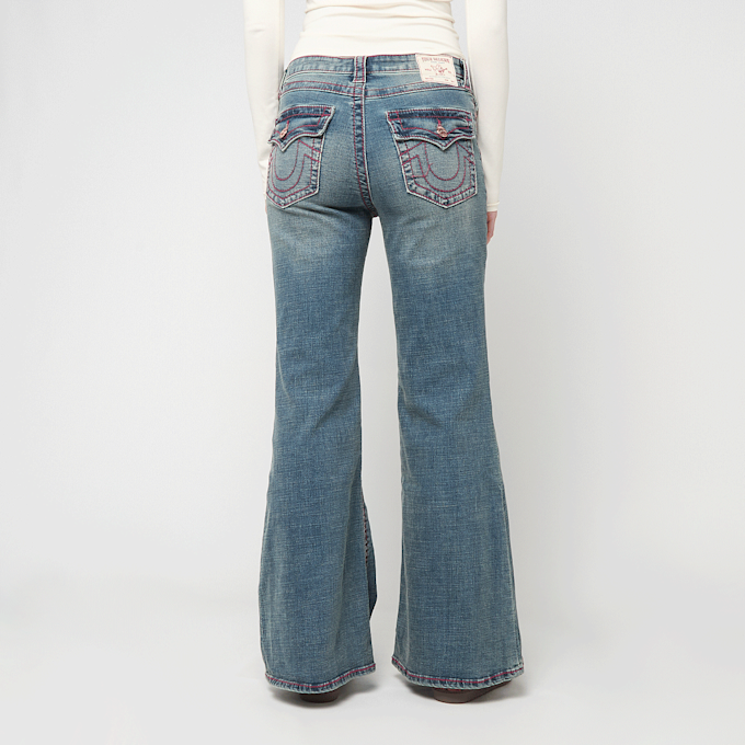 True Religion Katrina High Rise Flare Flap Big T blau 92540 2
