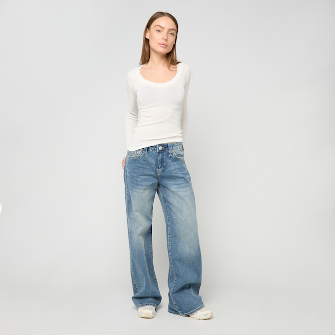 True Religion Bobbi Baggy Jean niebieski 92537 5