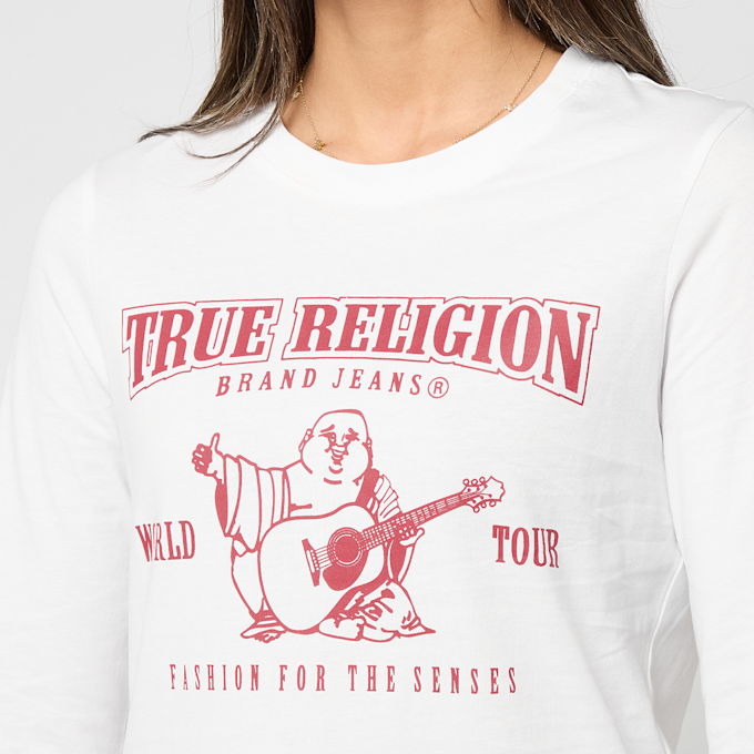 True Religion Long Sleeve Tee Slim Fit blanc 92535 3