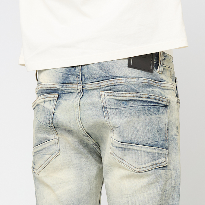 Smoke Rise Crystal Effect Washed Jeans niebieski 92668 4