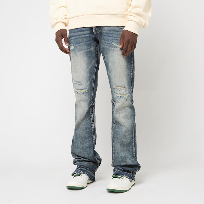 Smoke Rise Heavy Whisker Effect Jeans niebieski 92684 1