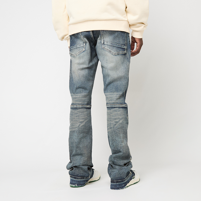 Smoke Rise Heavy Whisker Effect Jeans niebieski 92684 2
