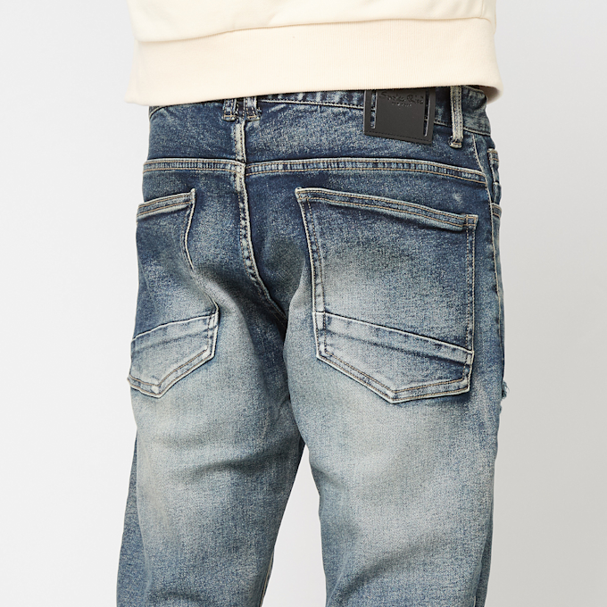 Smoke Rise Heavy Whisker Effect Jeans bleu 92684 4