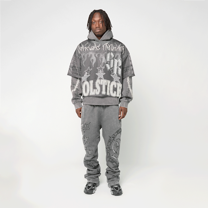 Smoke Rise Luxe Club Mesh 2-FER Hoodie siva 92695 5
