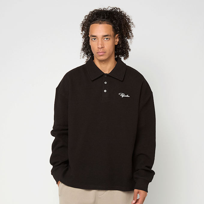 Pegador Signar Waffle Polo Longsleeve noir 92704 1