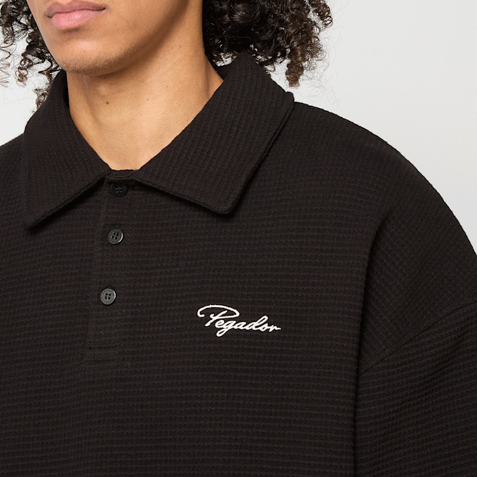 Pegador Signar Waffle Polo Longsleeve noir 92704 3