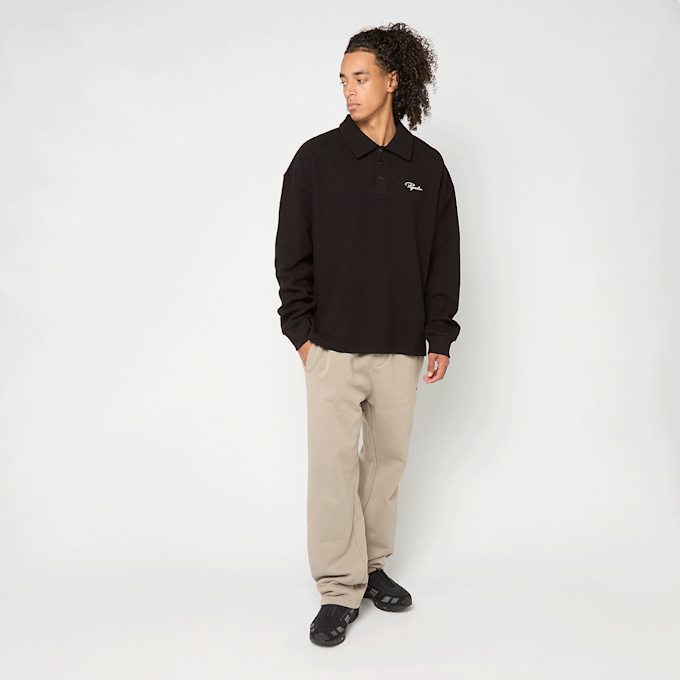 Pegador Signar Waffle Polo Longsleeve noir 92704 4
