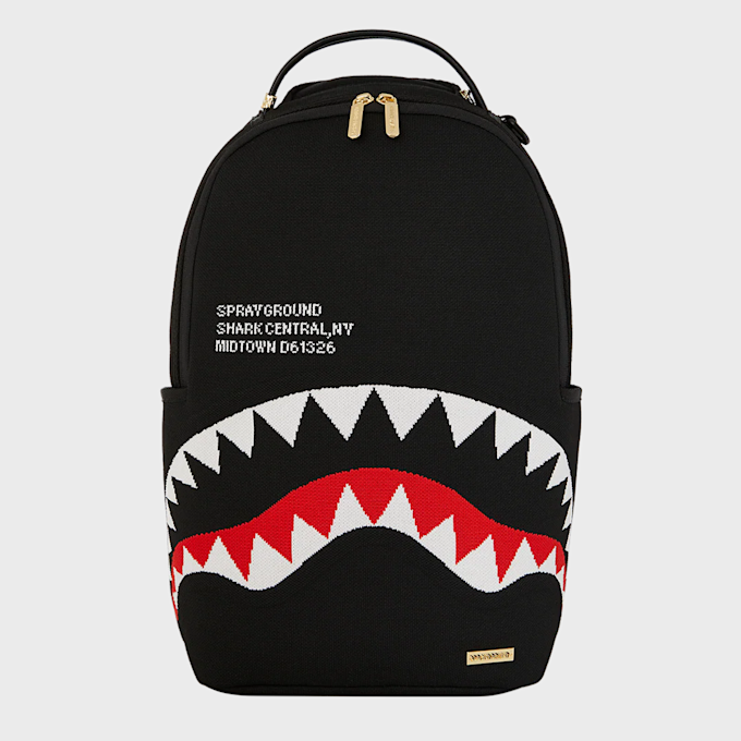 SPRAYGROUND Shark Central Knit Backpack zwart 92724 1