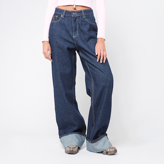 Karl Kani Signature Rinsed Straight Leg Denim Pants niebieski 92779 1