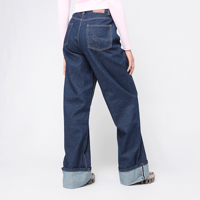Karl Kani Signature Rinsed Straight Leg Denim Pants plava 92779 2