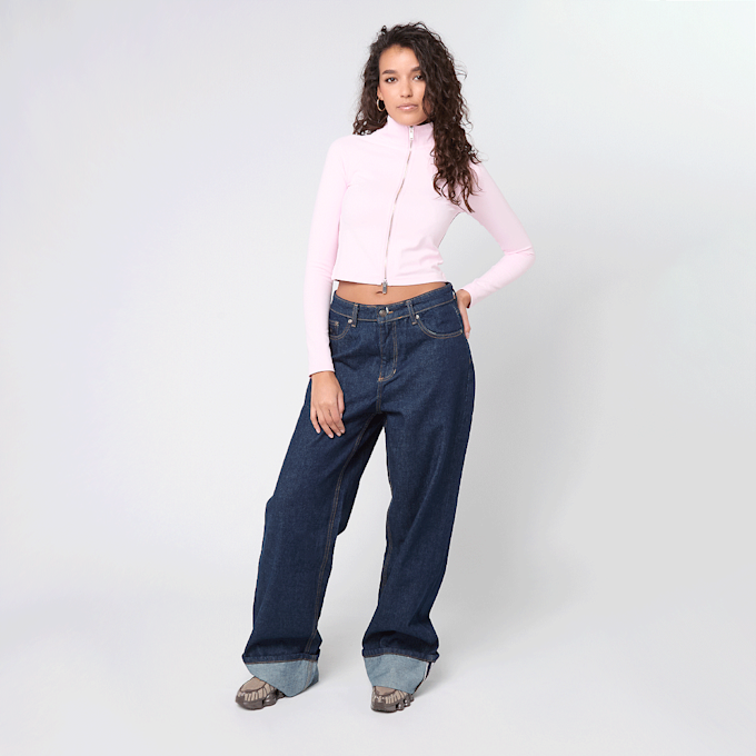 Karl Kani Signature Rinsed Straight Leg Denim Pants niebieski 92779 5