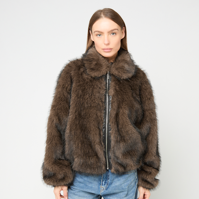 Karl Kani Metal Signature Faux Fur Jacket brun 92794 1
