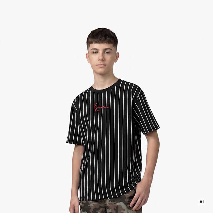 Karl Kani Small Signature Essential Pinstripe Tee Junior zwart 92877 1