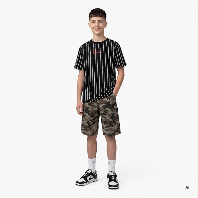 Karl Kani Small Signature Essential Pinstripe Tee Junior negro 92877 4