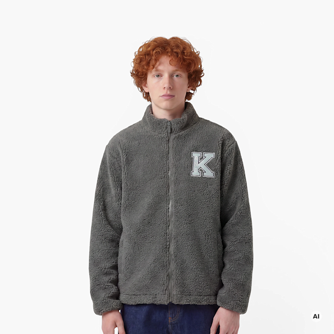 Karl Kani Retro Patch Teddy Trackjacket Junior siva 92879 1