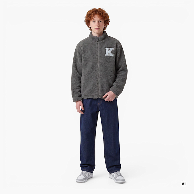 Karl Kani Retro Patch Teddy Trackjacket Junior siva 92879 4